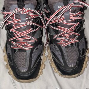 Balenciaga Men's Black and Gray Athletic Shoes